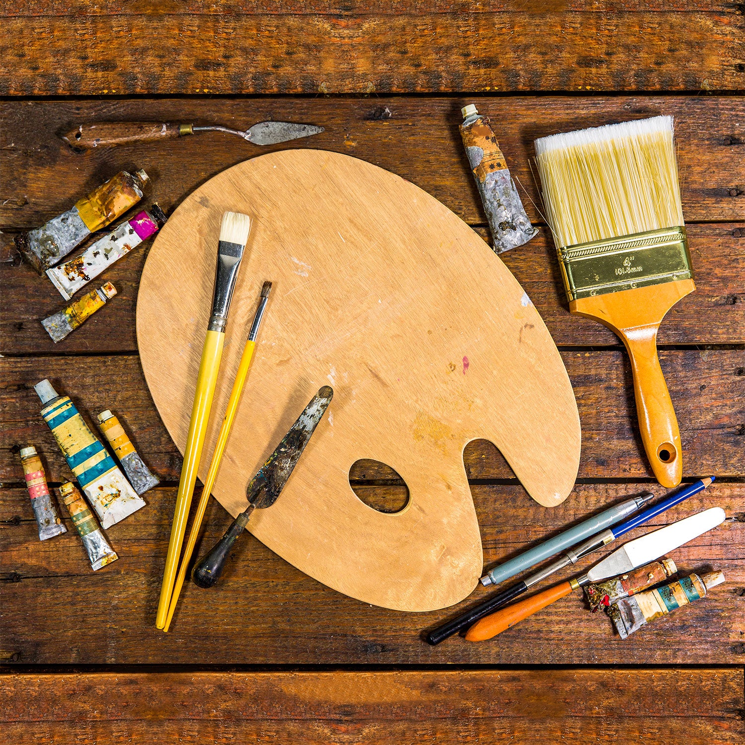 8 x 12 Large Wooden Oval-Shaped Artist Painting Palette (Pack of 3) - Wood Paint Mixing Tray - Mix Acrylic. Oil - Kids. Art Students - Image 3