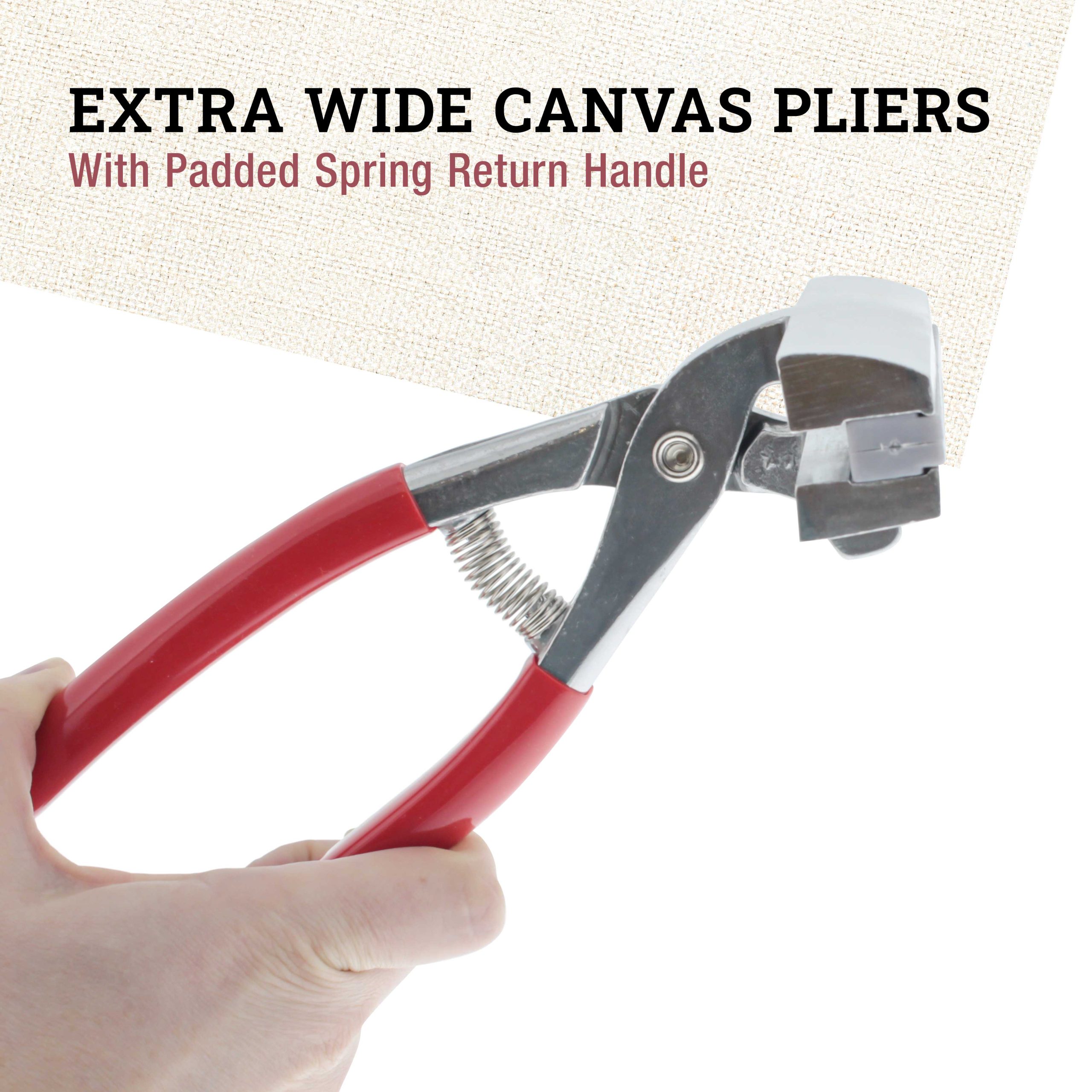 Extra-Wide Canvas Pliers 4.75 - Padded Handle for Stretching Large Canvas - Image 2