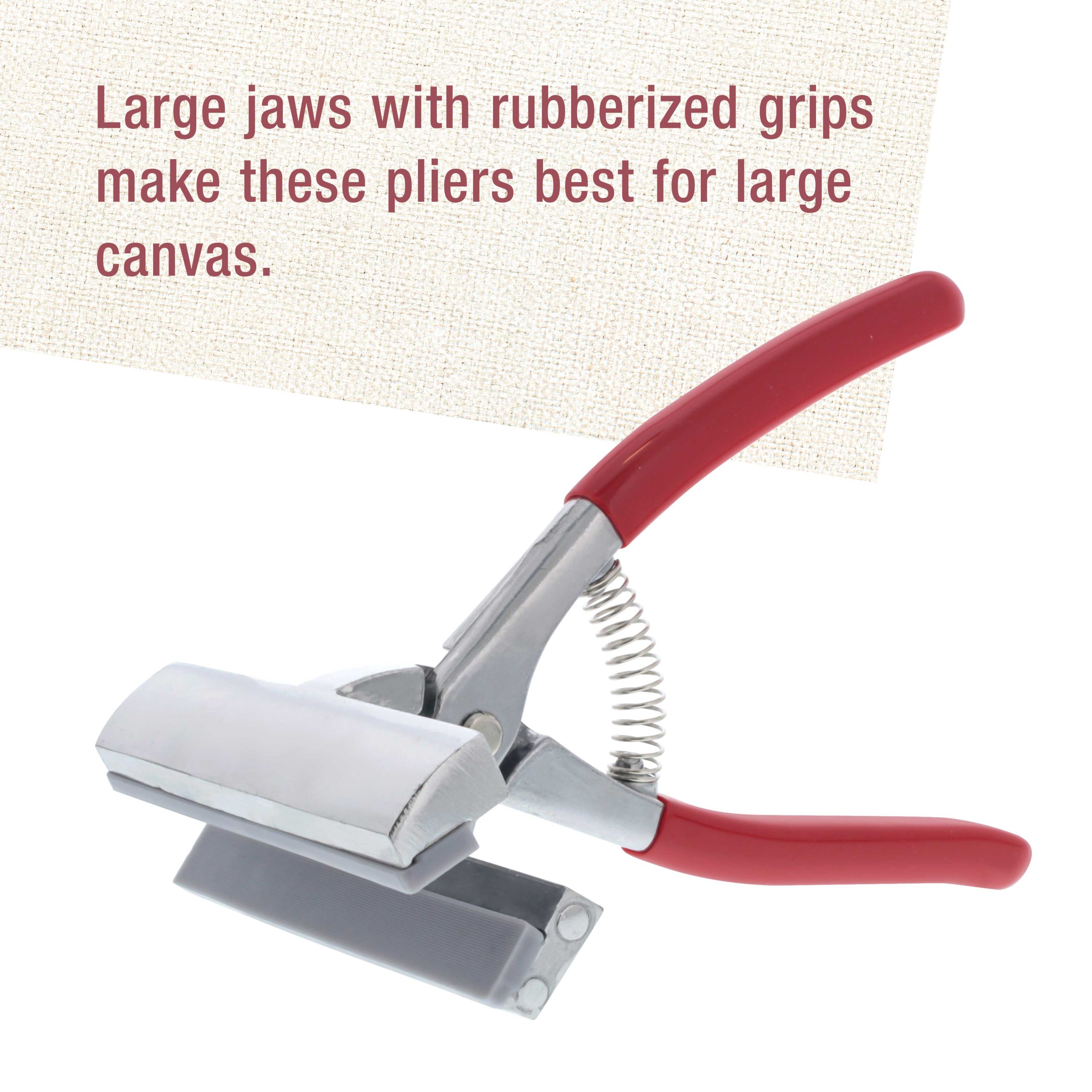 Extra-Wide Canvas Pliers 4.75 - Padded Handle for Stretching Large Canvas - Image 4