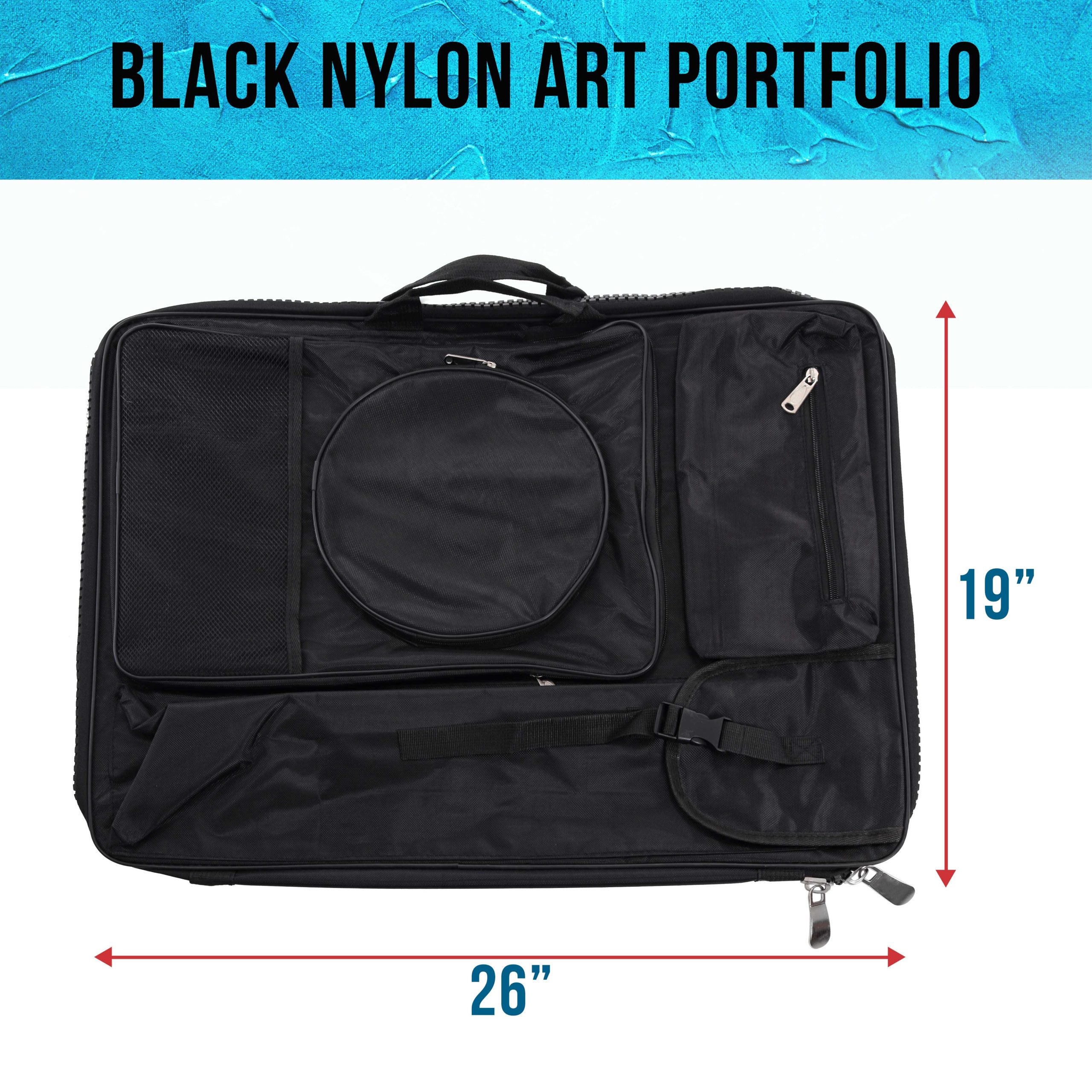 Black Nylon Art Portfolio Carry Backpack Bag. (Size: 25-1/2 x 19 x 4-3/8) - Image 2
