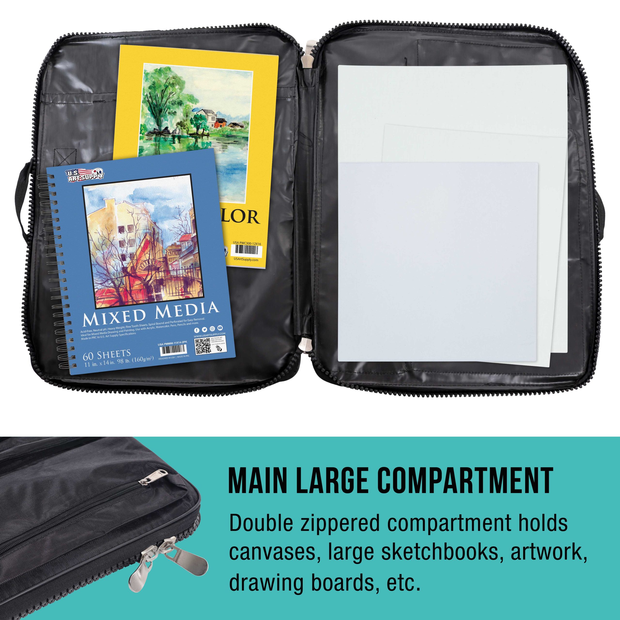 Black Nylon Art Portfolio Carry Backpack Bag. (Size: 25-1/2 x 19 x 4-3/8) - Image 4