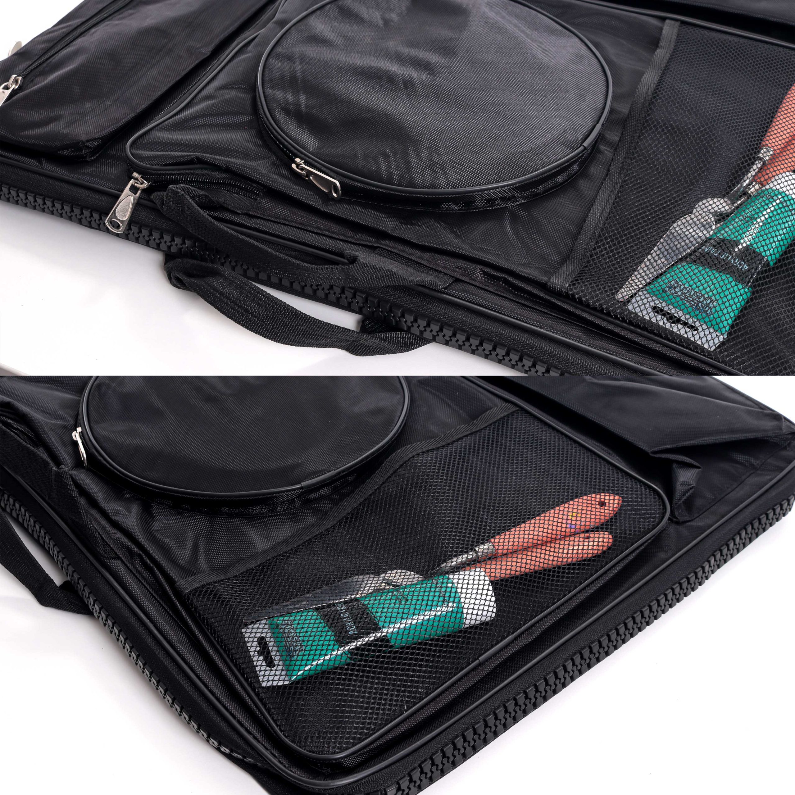Black Nylon Art Portfolio Carry Backpack Bag. (Size: 25-1/2 x 19 x 4-3/8) - Image 5