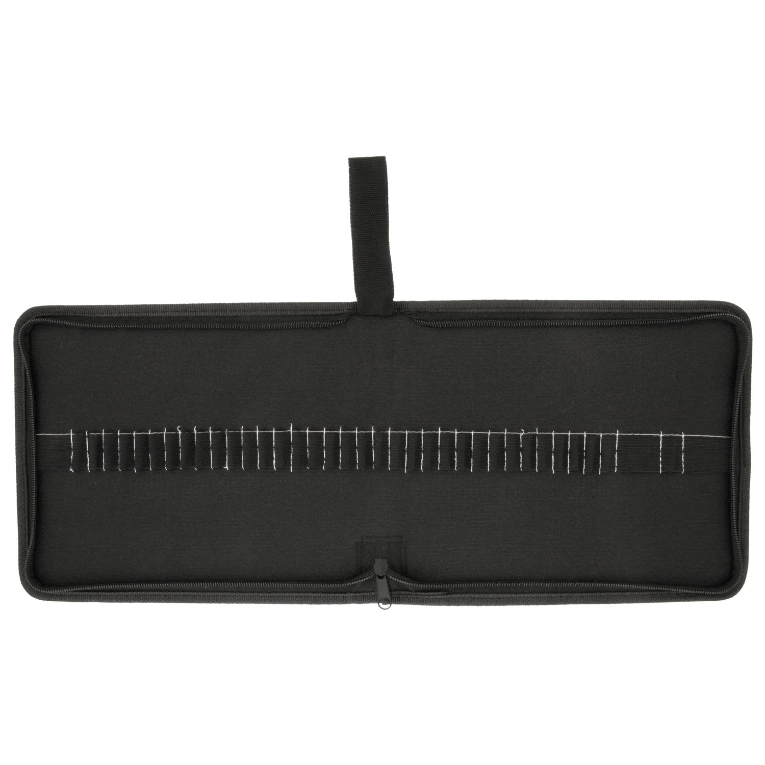 Premium Canvas Zippered Pencil Wrap Holder ?C 36 Compartment Portable Storage Organizer for Artist Drawing Tools. Pens. Erasers. Flat Access. Lightweight Portable Sketch Caddy