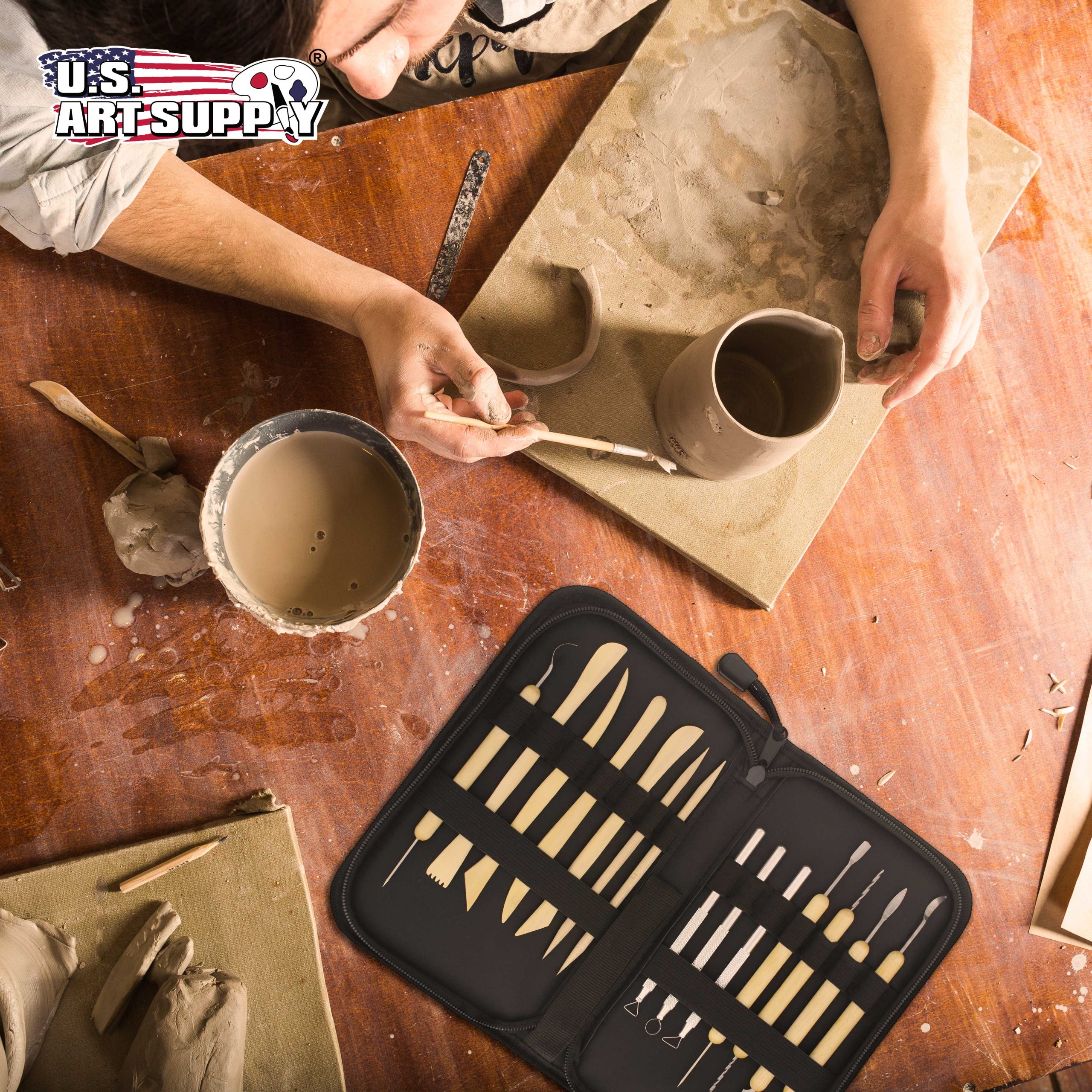 Pottery & Clay Tools Set (14-Piece) - Includes Pottery Tools. Canvas Case for Sculpting. Ceramics. and Easy Storage & Transport - Image 6