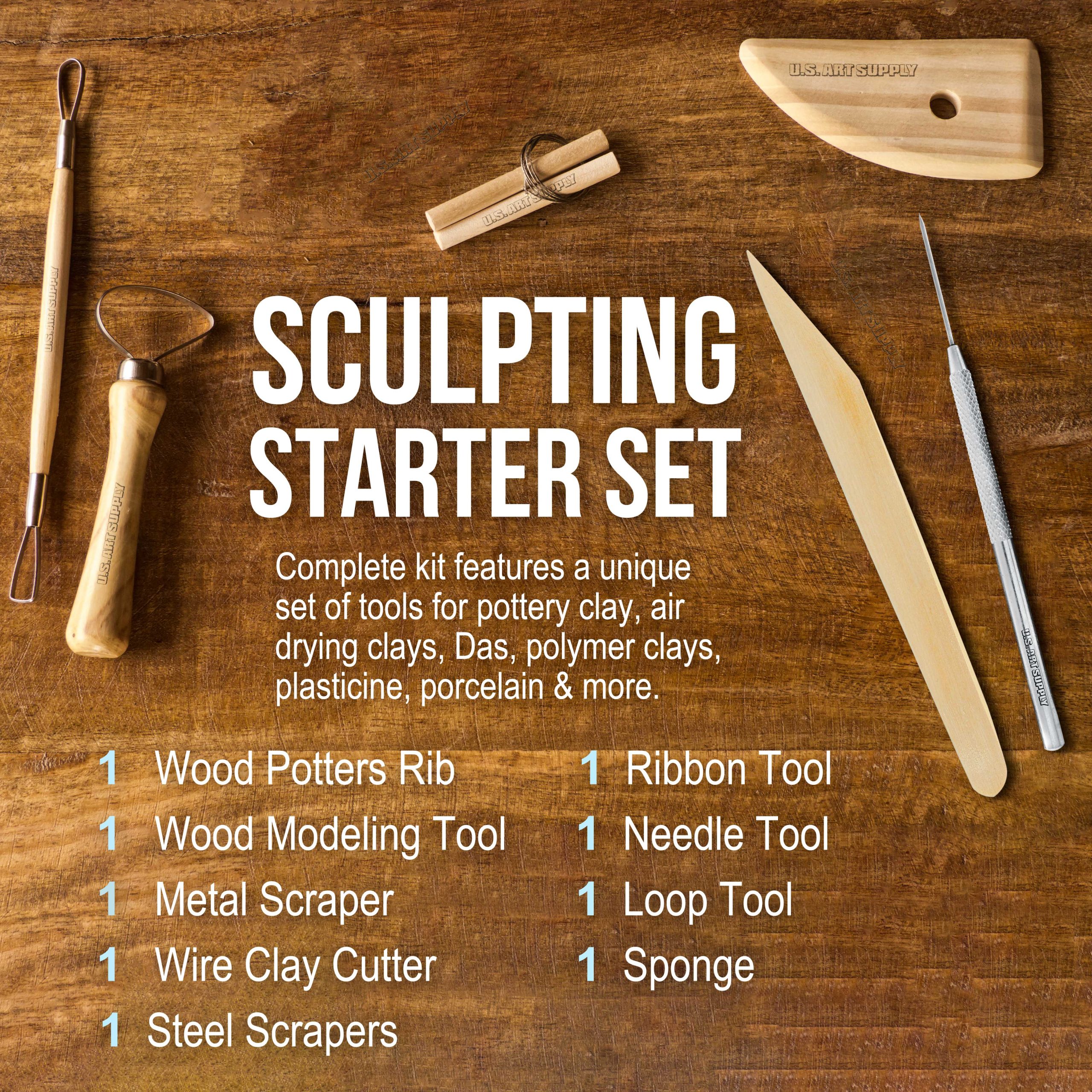 Pottery & Clay Tools Set (12-Piece) - Includes Pottery Tools. Canvas Case for Sculpting. Ceramics. and Easy Storage & Transport - Image 4