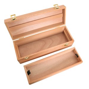 Multi-Function Artist Tool Supply Box with Locking Clasps & Removable Tray - Wooden Art Box for Artist Supplies. Brushes. Pencils. Erasers. Tool Storage Organizer Case