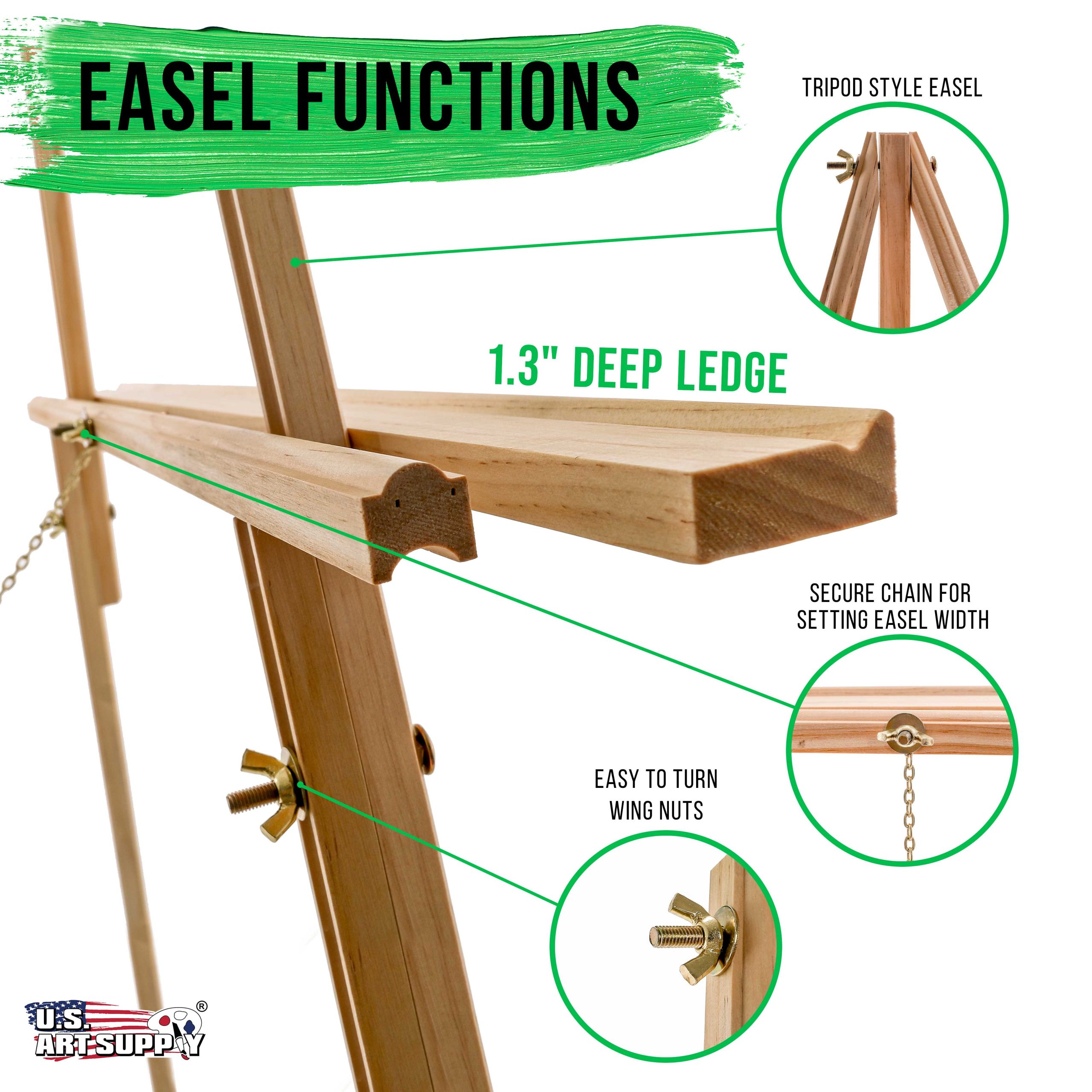 64 Wooden Easel Stand (12 Pack) - Adjustable A-Frame Tripod for Painting. Drawing. Photos & Signs - Lightweight Easels. Wood Easel Stand for Sign Wedding Display 40 Canvas Capacity - Image 3