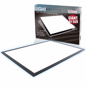 Lightmaster Giant 45-1/4 Diagonal A1 LED Light Box Board - 26-3/4 x 36-3/4. Light Board Tracing Pad with Dimmable 12V Lamps. Artist Lightbox for Tracing. Drawing. Diamond Painting