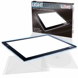 Lightmaster 32.5 Diagonal A2 LED Light Box Board - 17 x 24. Light Board Tracing Pad with Dimmable 12V Lamps. Artist Lightbox for Tracing. Drawing. Diamond Painting