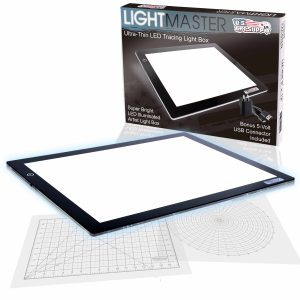 Lightmaster 34.3 Diagonal A3 LED Light Box Board - 12 x 17. Light Board Tracing Pad with Dimmable 12V Lamps. Artist Lightbox for Tracing. Drawing. Diamond Painting