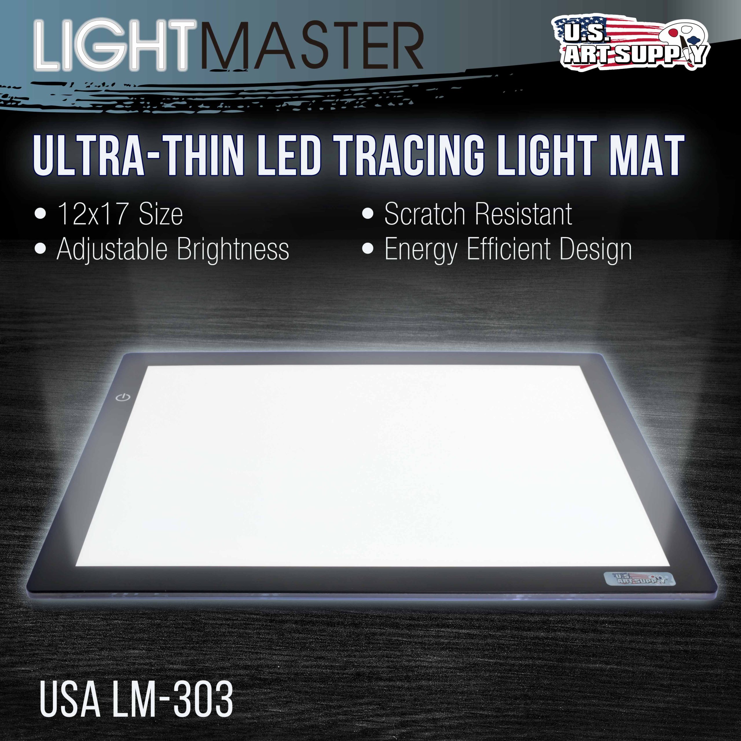 Lightmaster 34.3 Diagonal A3 LED Light Box Board - 12 x 17. Light Board Tracing Pad with Dimmable 12V Lamps. Artist Lightbox for Tracing. Drawing. Diamond Painting - Image 2