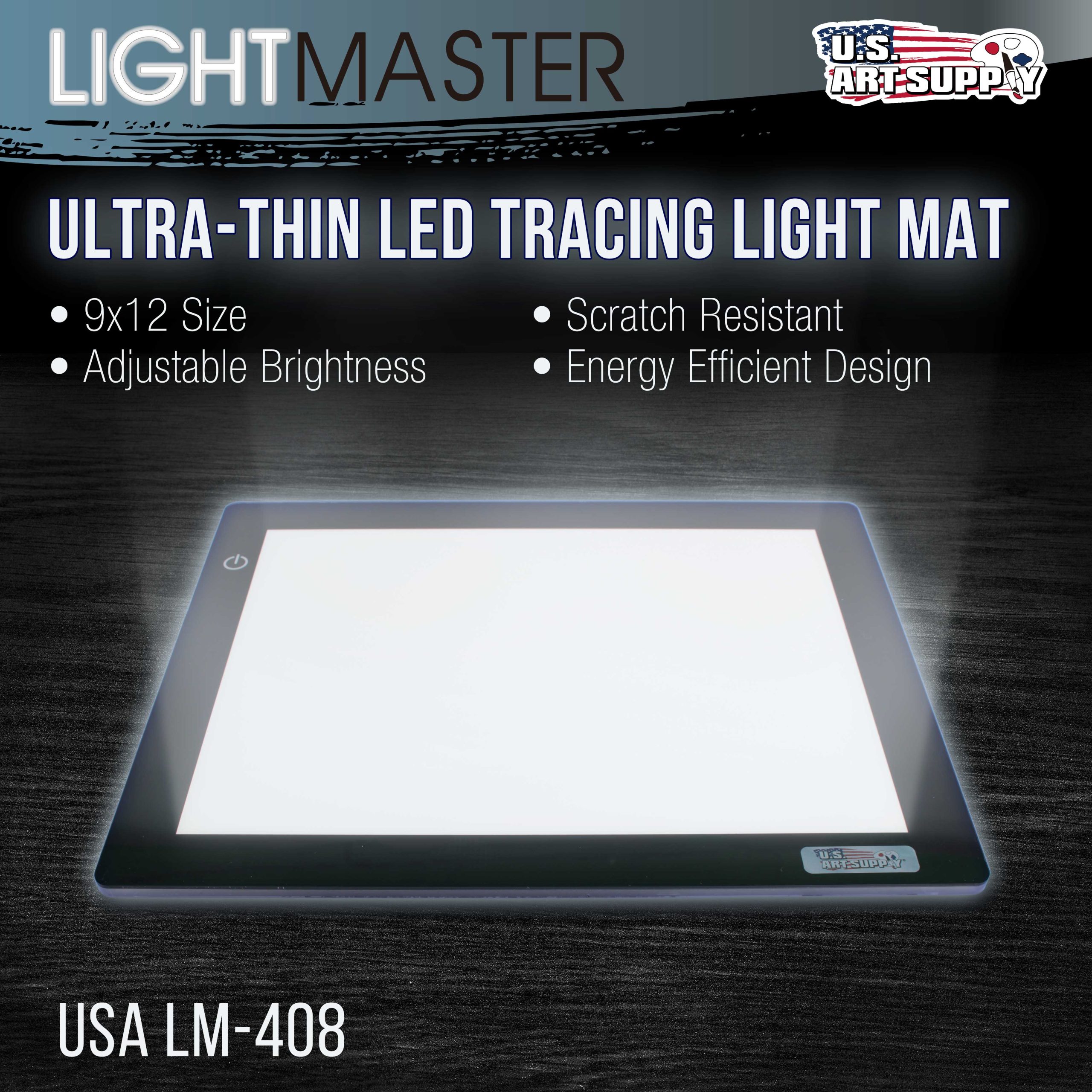 Lightmaster 18.75 Diagonal A4 LED Light Box Board - 9 x 12. Light Board Tracing Pad with Dimmable 12V Lamps. Artist Lightbox for Tracing. Drawing. Diamond Painting - Image 2