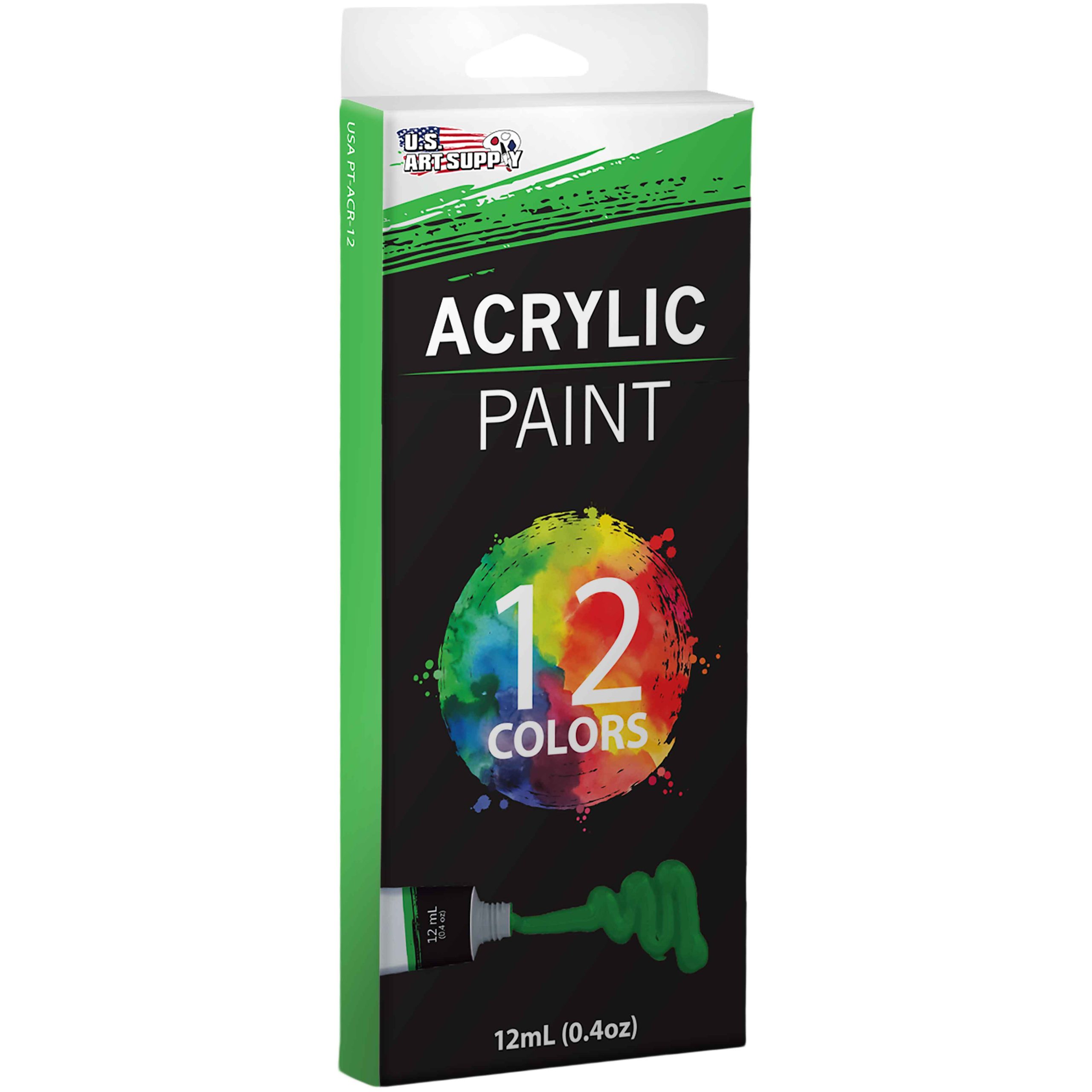 Professional 12 Color Set of Acrylic Paint in 12ml Tubes - Rich Vivid Colors for Artists. Students. Beginners. Kids. Adults - Canvas - Image 5