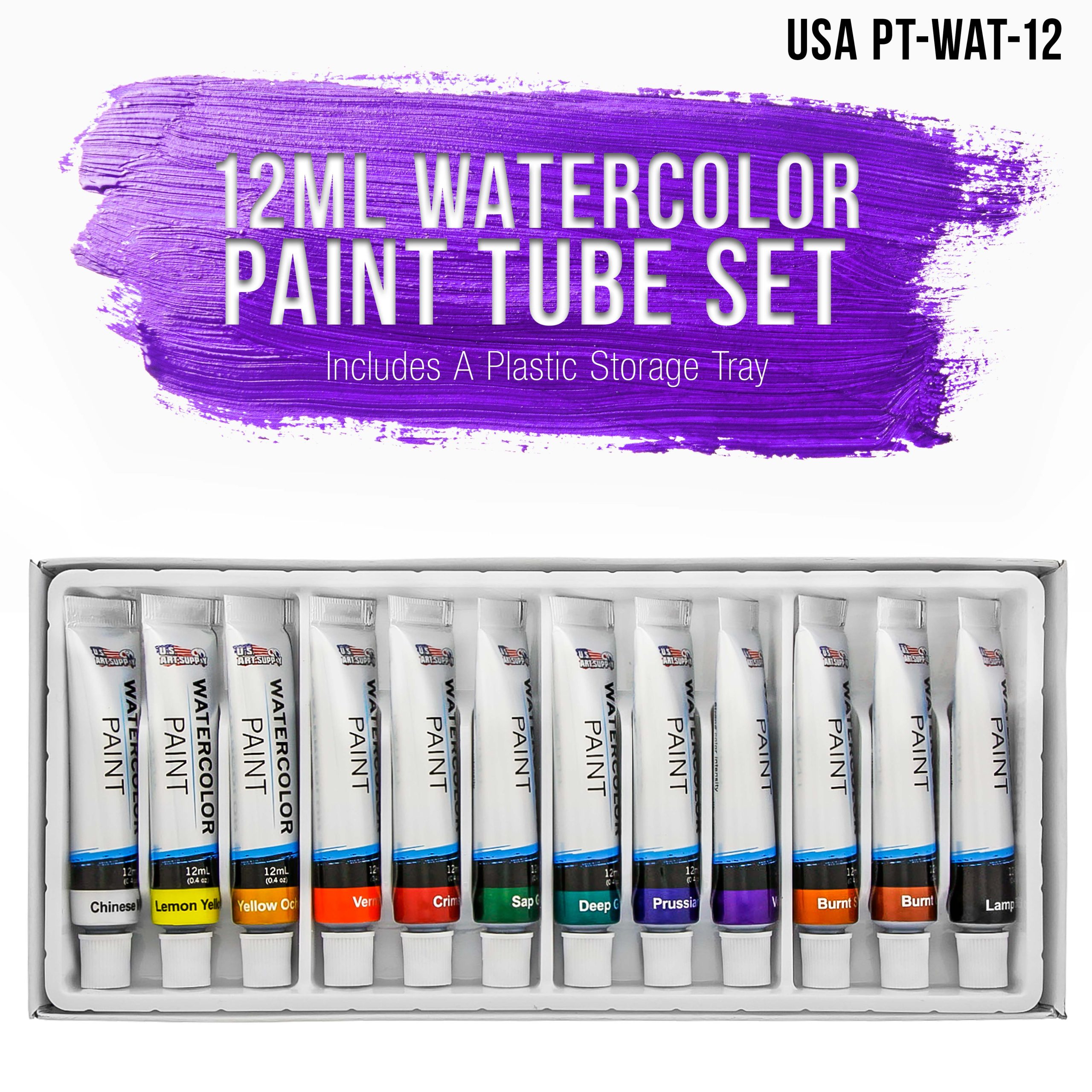 12-Color Water Colors Paint Set. 12ml Professional Watercolor Tubes. Vibrant Pigments - Water Colors Paint Adult Set for Artists - Image 2