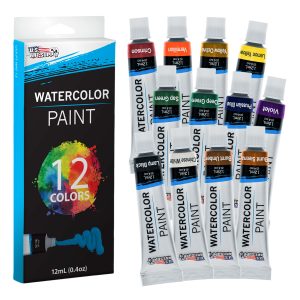 12-Color Water Colors Paint Set. 12ml Professional Watercolor Tubes. Vibrant Pigments - Water Colors Paint Adult Set for Artists