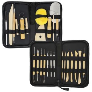 Pottery & Clay Tools Sets (26-Piece) - 12 and 14-Piece Set Include Pottery Tools. Canvas Case for Sculpting. Ceramics. and Easy Storage & Transport